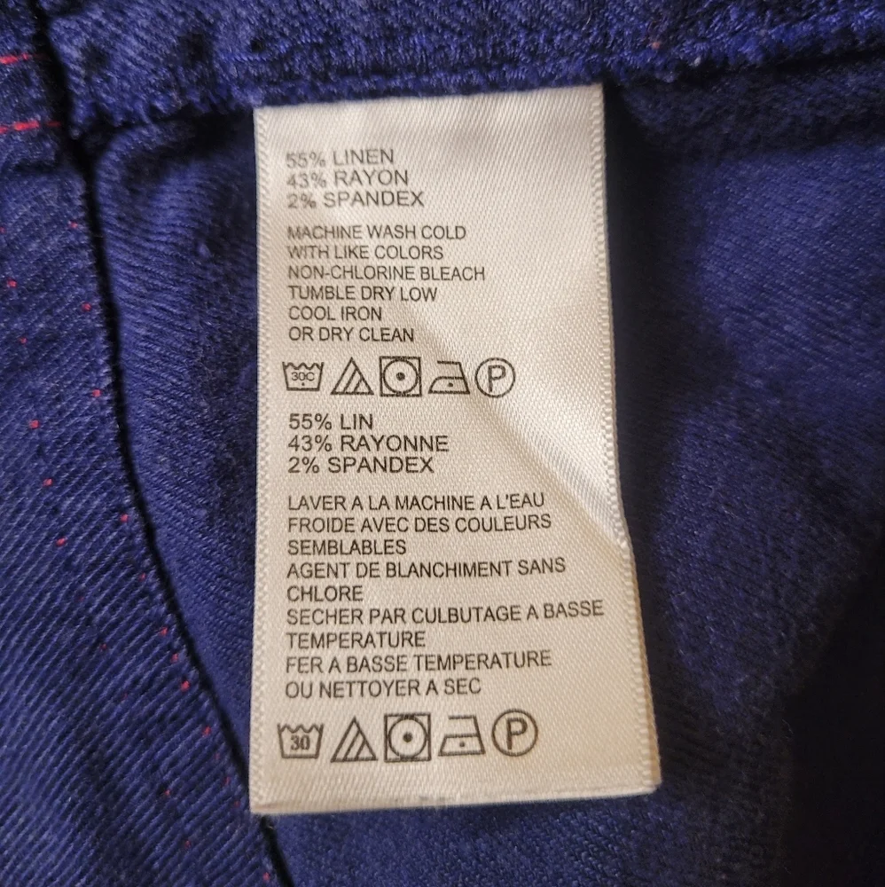 Sold! Tommy Bahama Palm-A-Dora Sheath Linen Blend Blue Mini Dress sz S - Picture 8 of 11